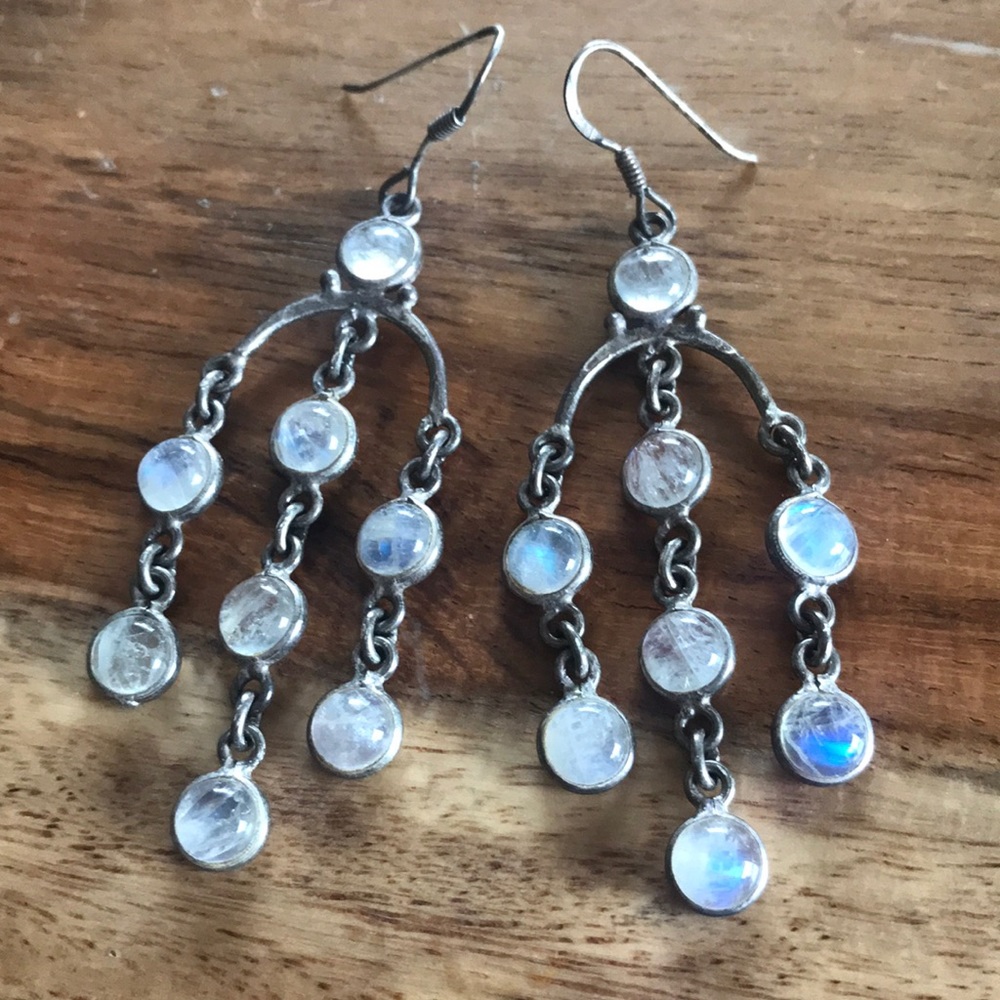 Moonstone earrings